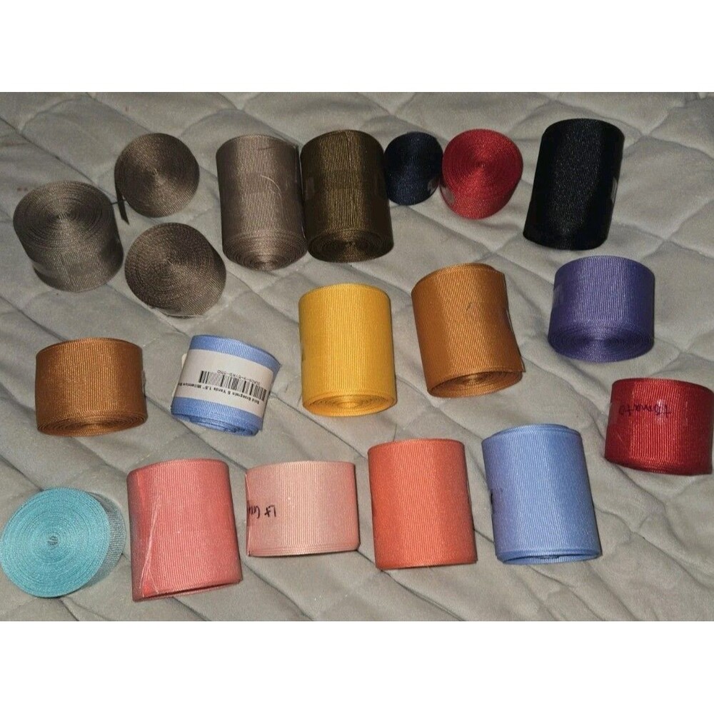 DELETE Ribbon Lot 2.25"  1" 1.5"  More Shades of Brown Orange Fall Hair Bows